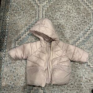 Zara Kids pinkish cream Hooded Jacket
